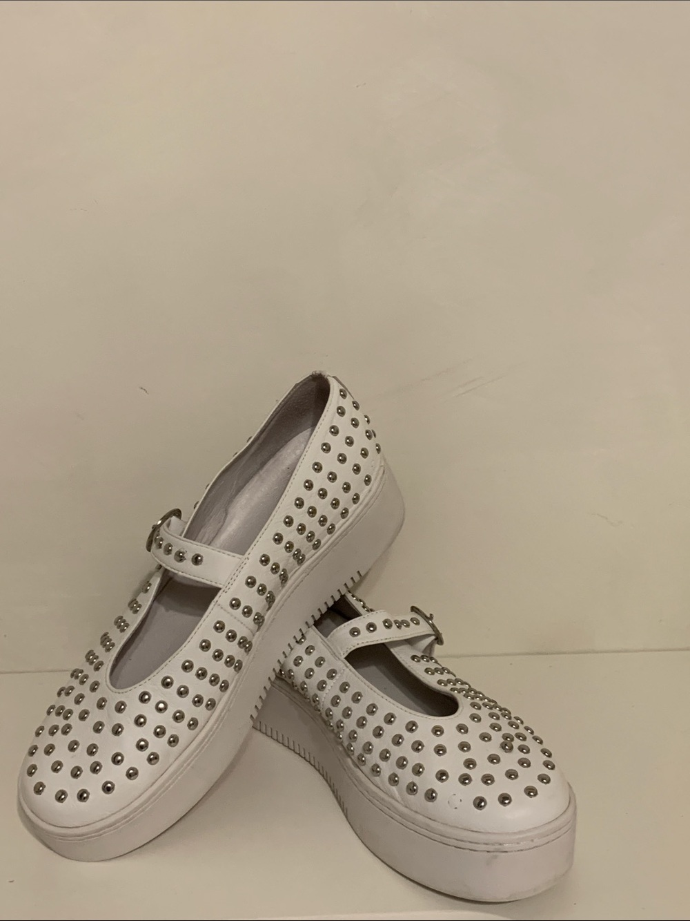 Minx Stanley Stud Mary Jane Platform Flats